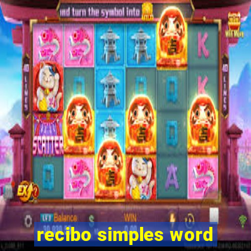 recibo simples word